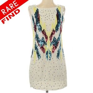 S Rare Disco Studio 54 Retro 80s Sparkle Dress